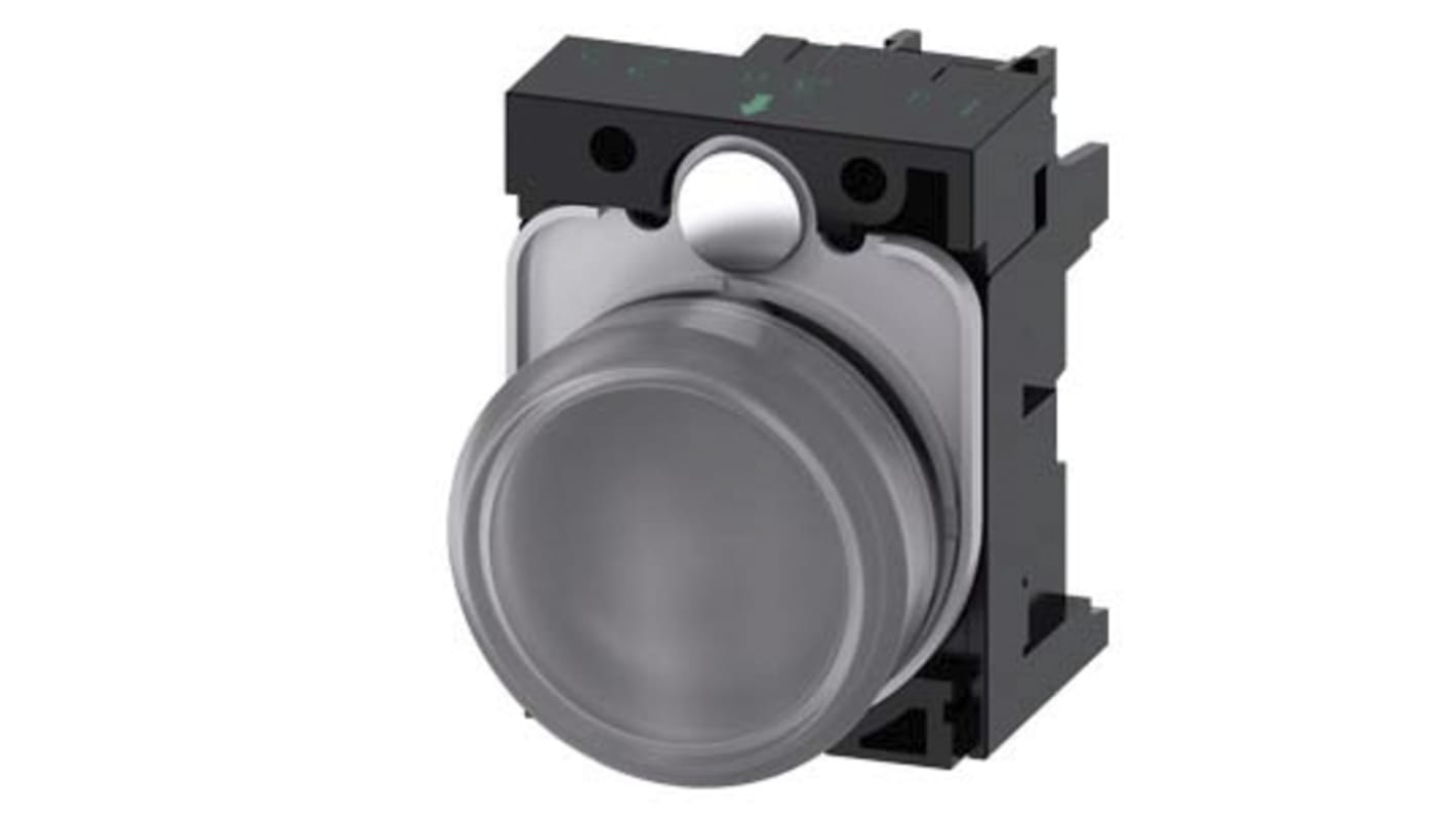 Indicatore LED Siemens SIRIUS ACT, montaggio a pannello, diametro foro 22 mm, tensione 110 V c.a., corpo in plastica.
