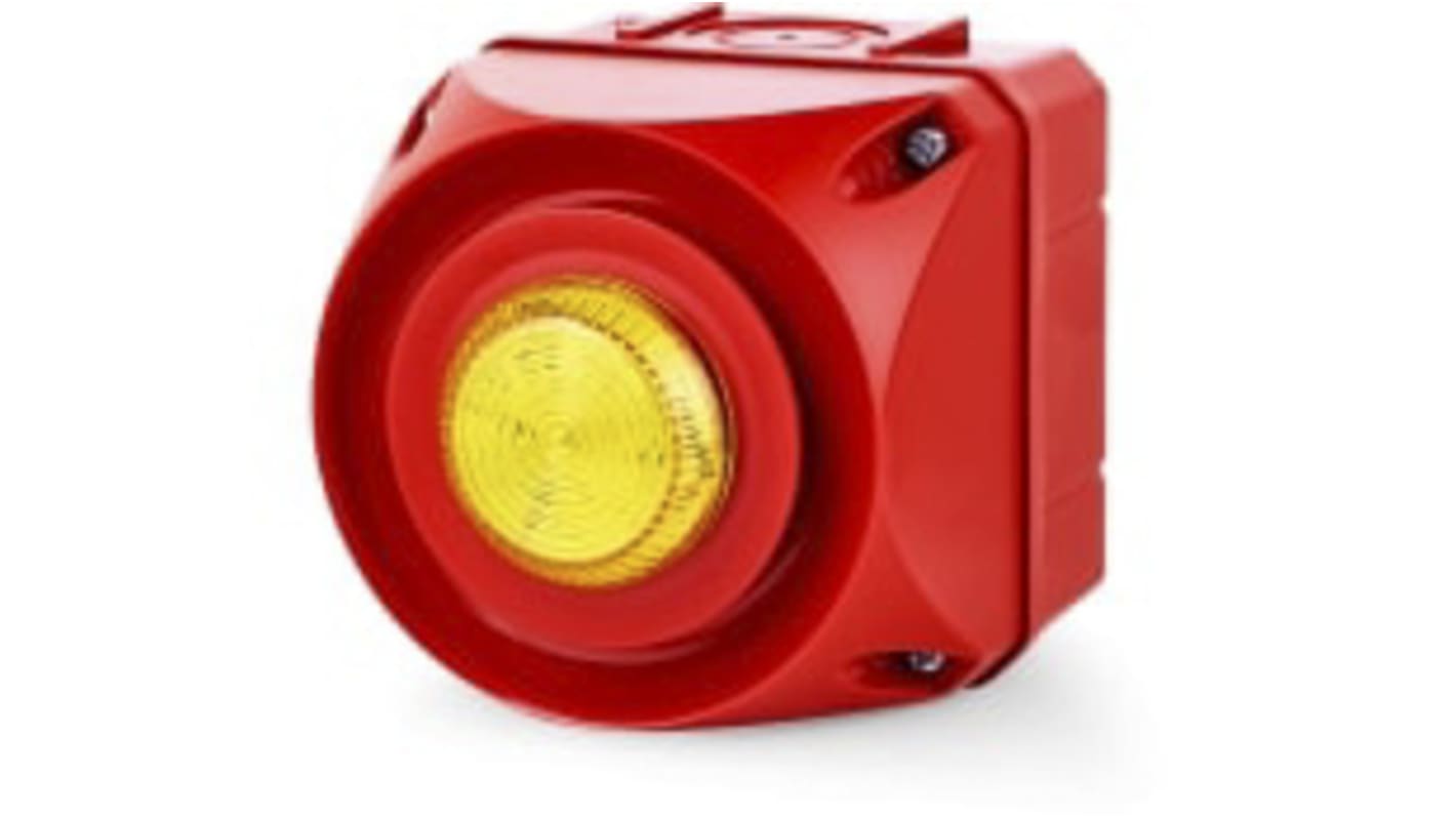 AUER Signal 875177313, segnalatore acustico e luminoso ADS-T, montaggio superficiale, 32 toni, IP65, dimensioni 94 mm.