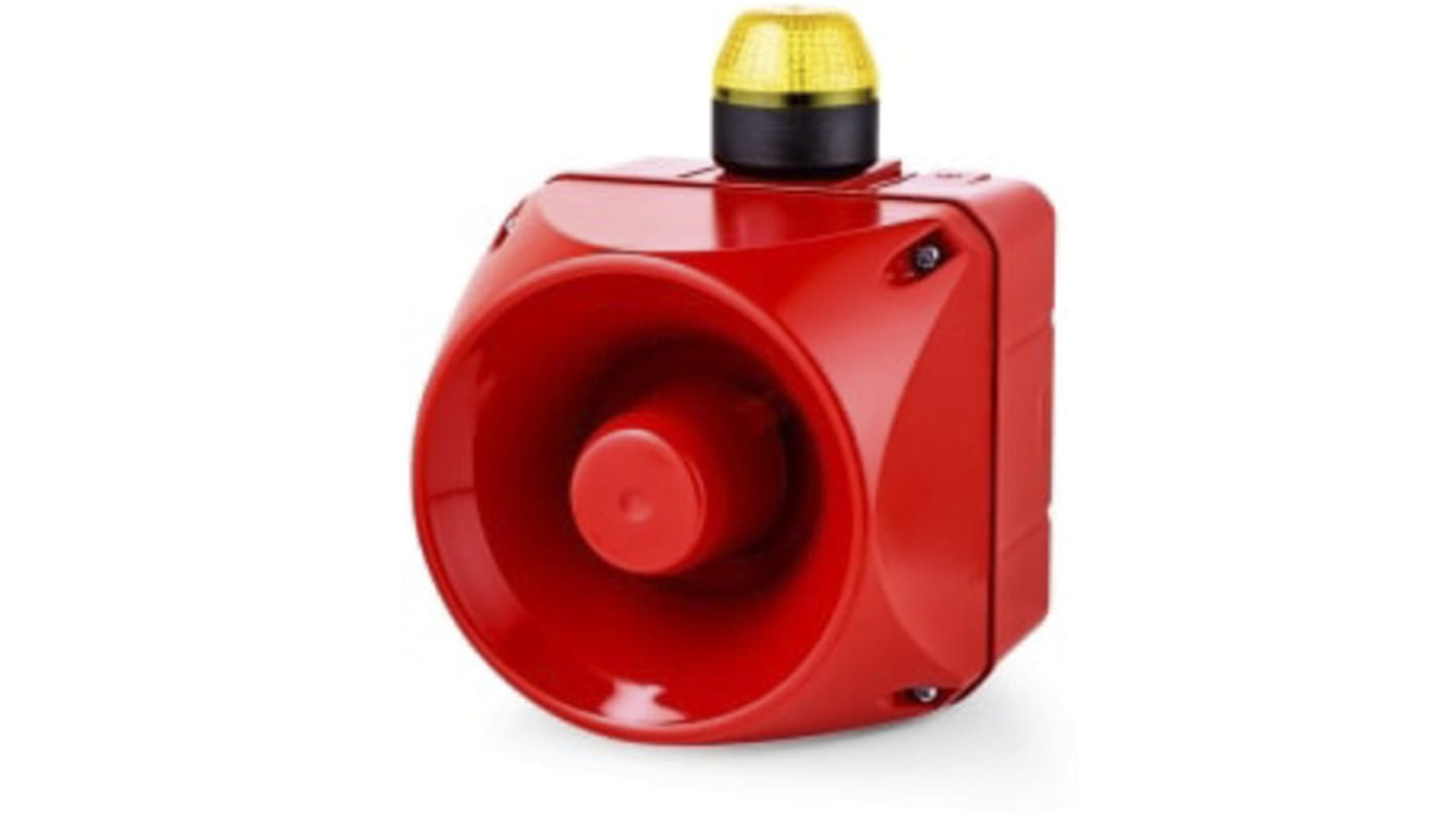 AUER Signal 875677405, segnalatore acustico e luminoso ACM, 24 V, IP65, montaggio superficiale, 32 toni, 113 dB.