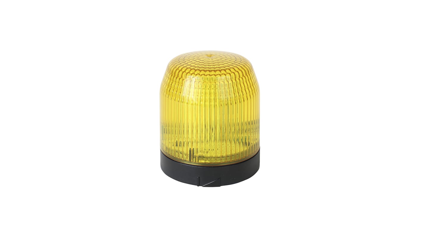 Torretta di segnalazione Allen Bradley 856T-BGB8, luce gialla LED, altezza 80 mm, IP67, alimentazione 24 V, custodia nera.