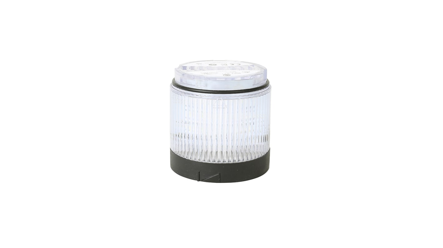 Allen Bradley 856T-BT7, torretta di segnalazione con LED bianco, base di 70 mm, alimentazione 24 V, grado di protezione IP66/IP67.