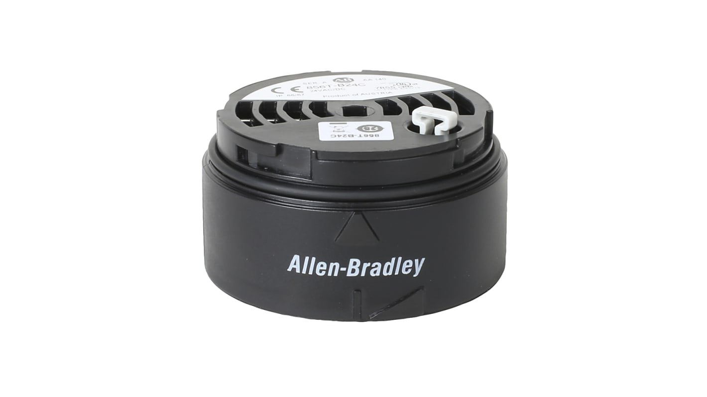Torretta di segnalazione Allen Bradley 856T-B24C, alimentazione 24 V, grado di protezione IP66/IP67, montaggio verticale o orizzontale.