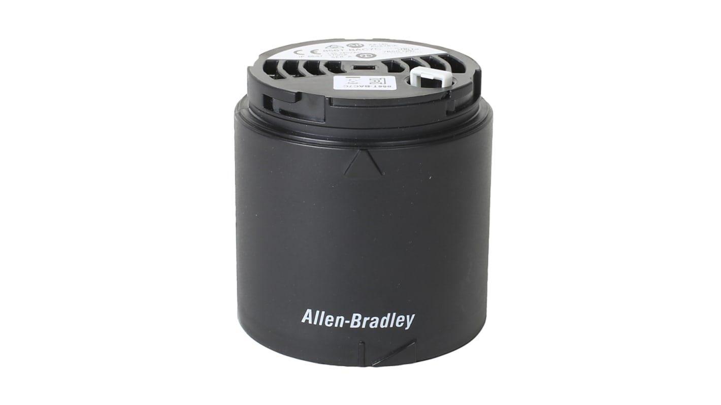 Torretta di segnalazione Allen Bradley 856T-BAC7C, 24 V, IP66/IP67, base 70 mm, 7 circuiti, temperatura -30°C/+70°C.