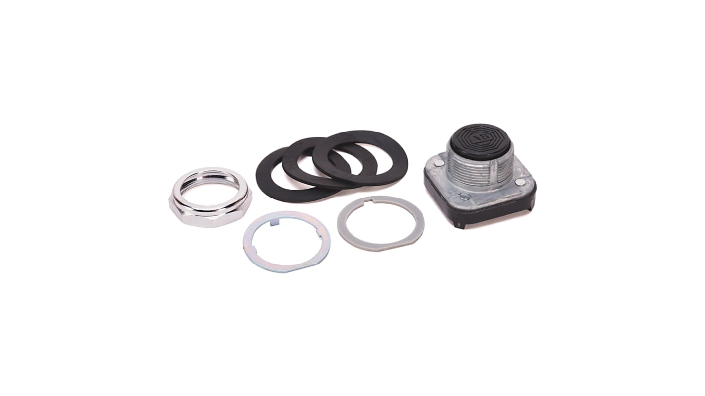 Attuatore pulsante rotondo Allen Bradley 800TA2, diametro foro 30 mm, in metallo, non illuminato, protezione IP65.