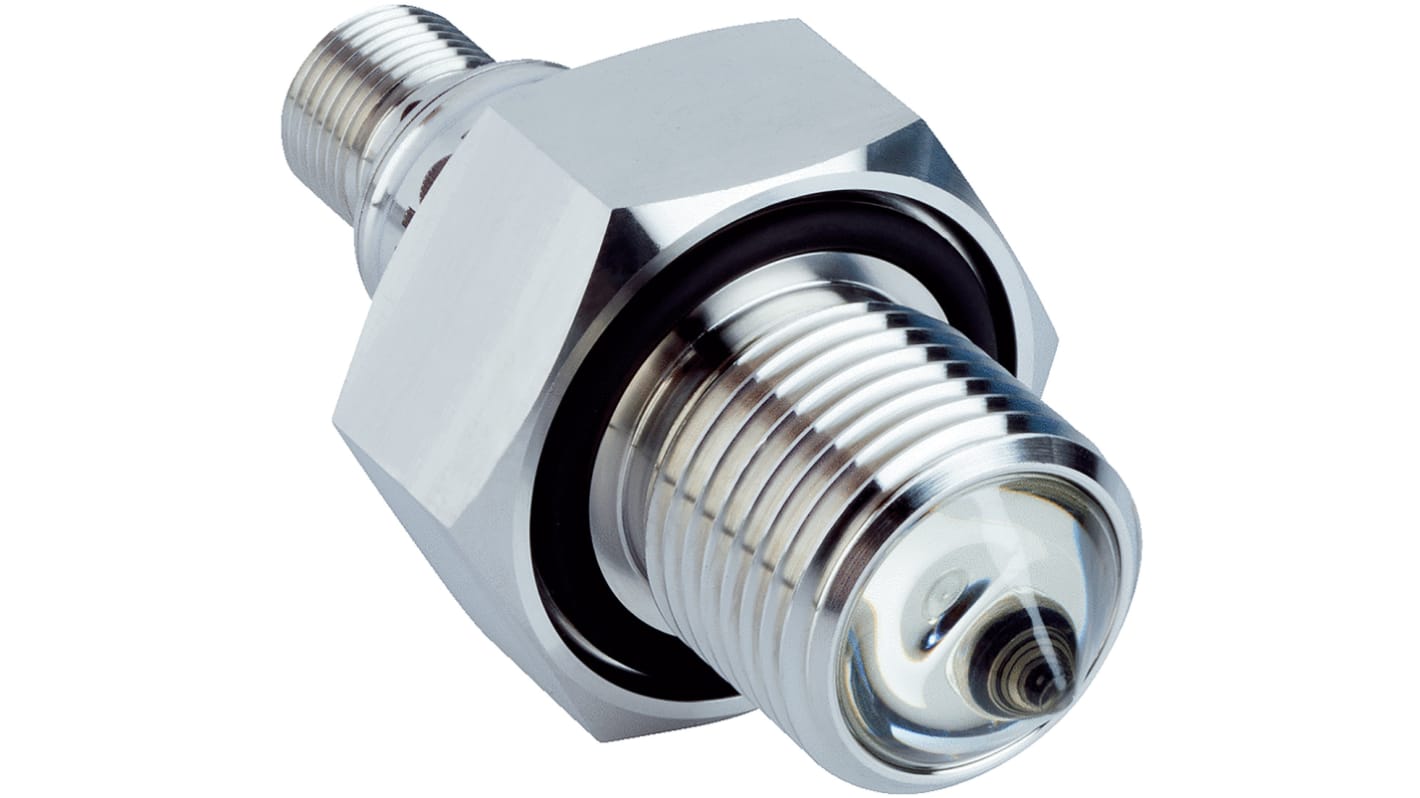 Interruttore di livello Sick GRF18S-E234LV, montaggio G1/2, NPN, per misurazione fluidi, corpo in acciaio inox, temperatura -25 a 55°C.