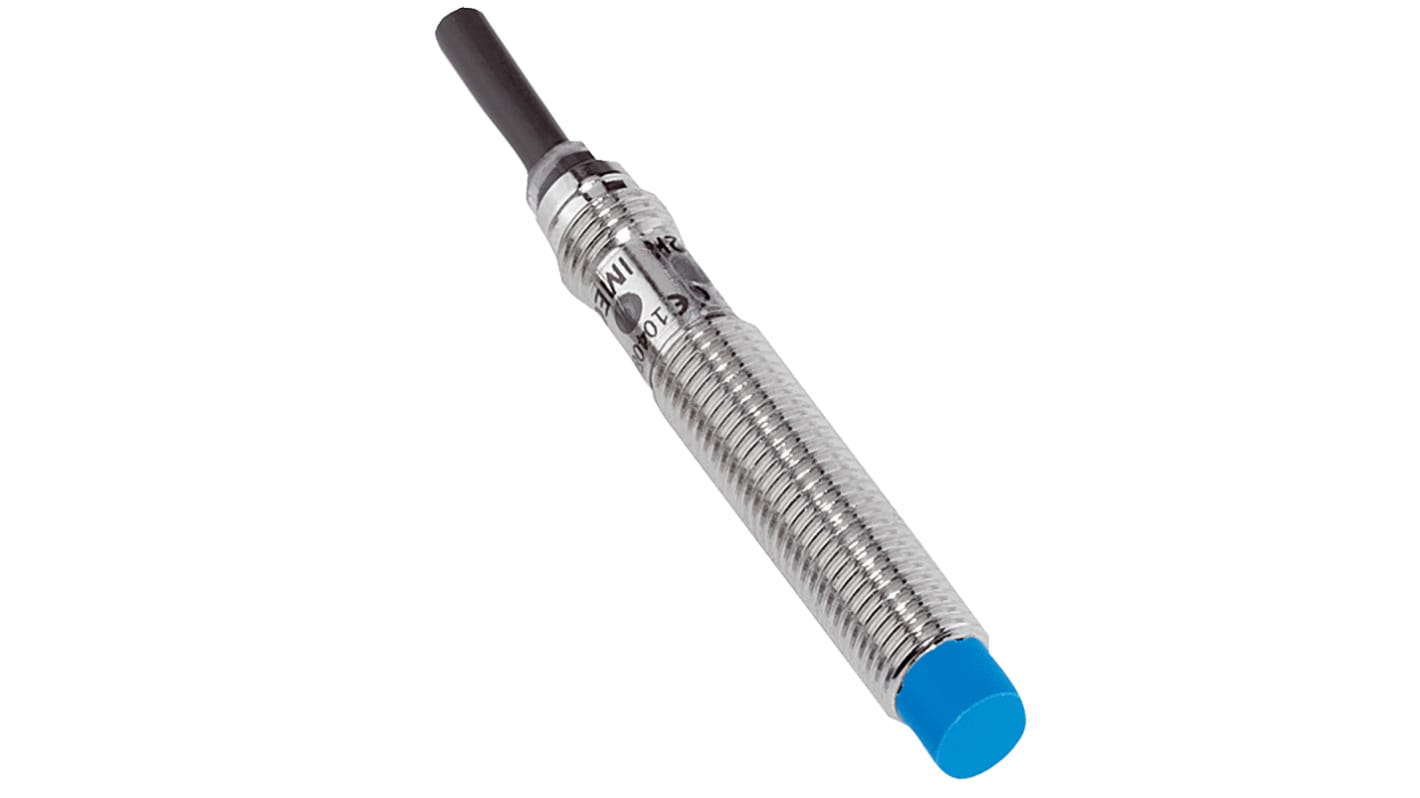 Sensore di prossimità cilindrico Sick IME08-06NNSZW2S, NPN M8, rilevamento 6 mm, IP67, temperatura -25/+75 °C.
