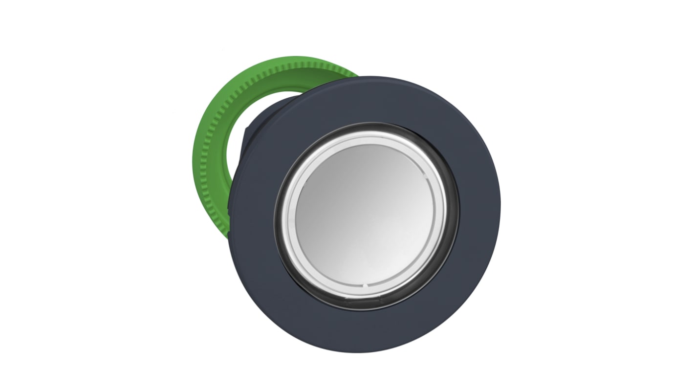 Attuatore pulsante mantenuto Schneider Electric ZB5FH013, rotondo, diametro 30 mm, bianco, montaggio a incasso, protezione IP66/IP67/IP69K.