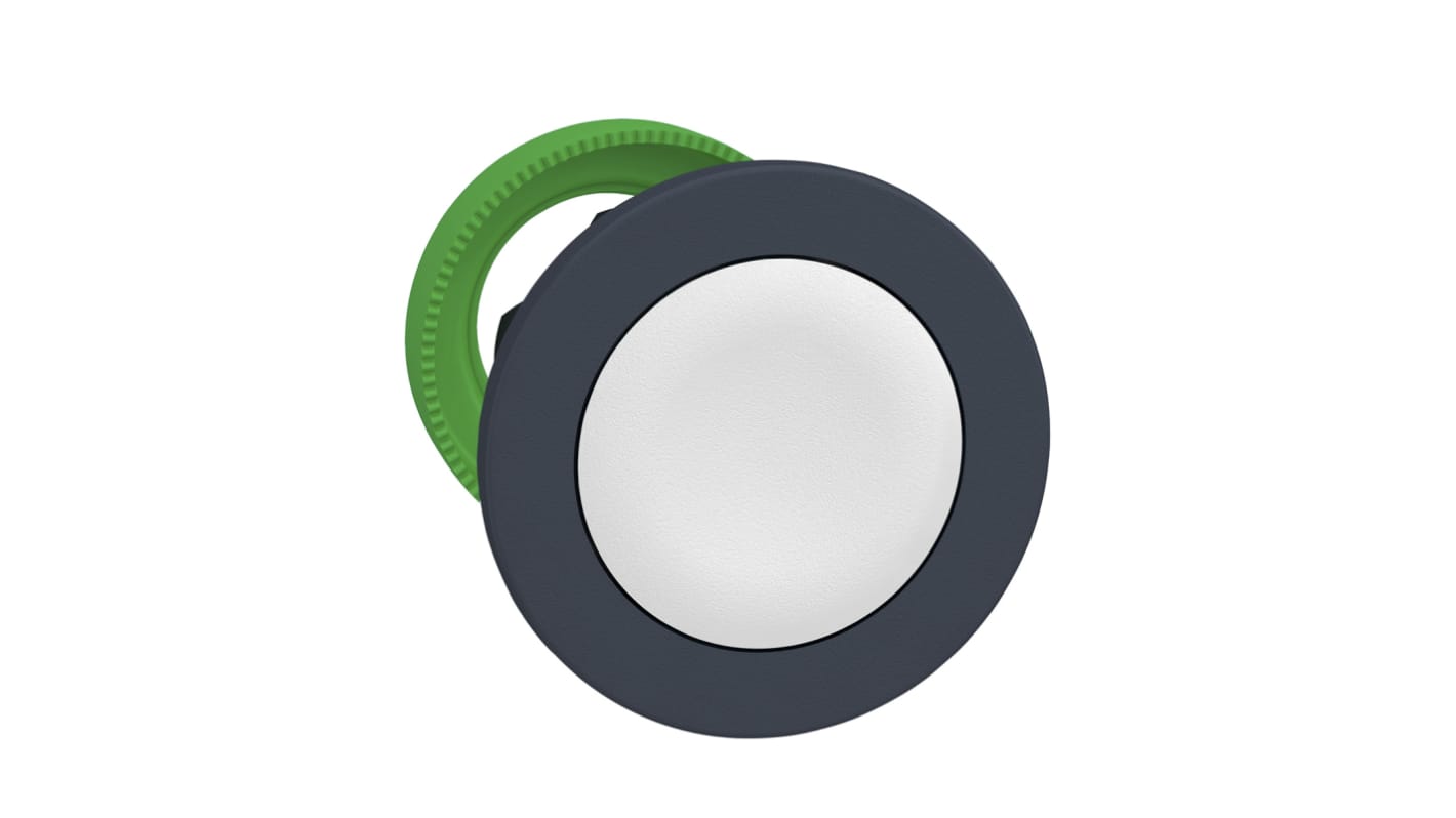 Attuatore pulsante rotondo ZB5FH01 di Schneider Electric, montaggio a incasso, diametro 36.6 mm, protezione IP66/IP67/IP69K.