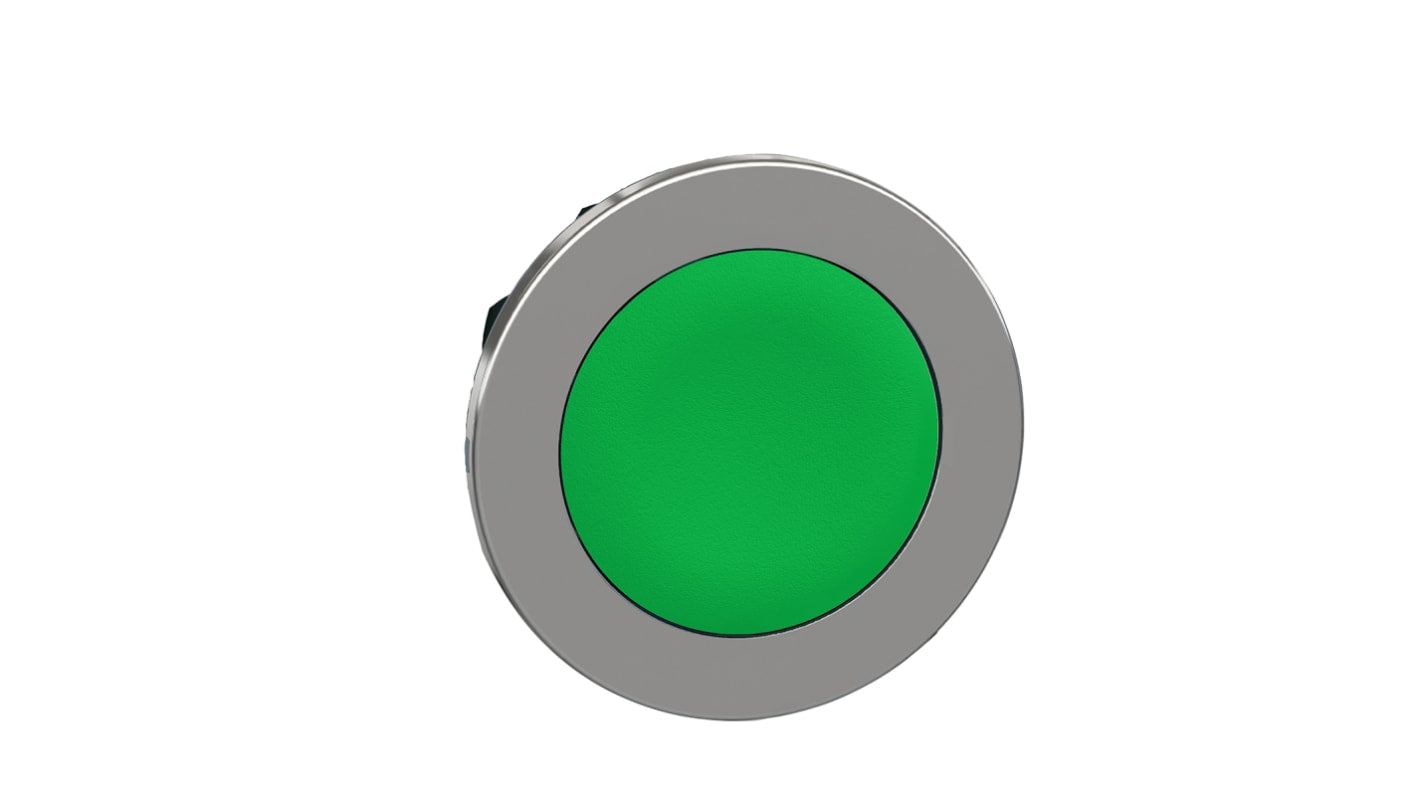 Attuatore pulsante instabile ZB4 di Schneider Electric, verde, diametro 36.5 mm, protezione IP66/IP67/IP69K, per ambienti estremi.