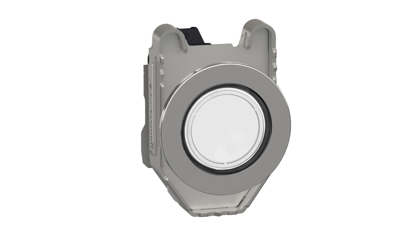 Spia LED bianca Schneider Electric XB4FVB1, montaggio a filo, diametro foro 30mm, tensione 19.2-30 V DC, resistenza a vibrazioni.