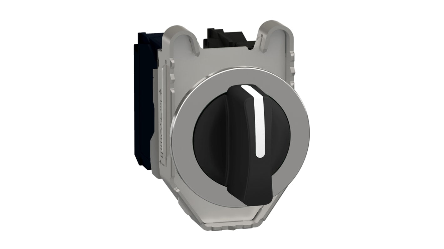 Selettore a 3 posizioni Schneider Electric XB4FD53, montaggio a filo, diametro foro 30 mm, corrente 6 A, tensione 600 V.