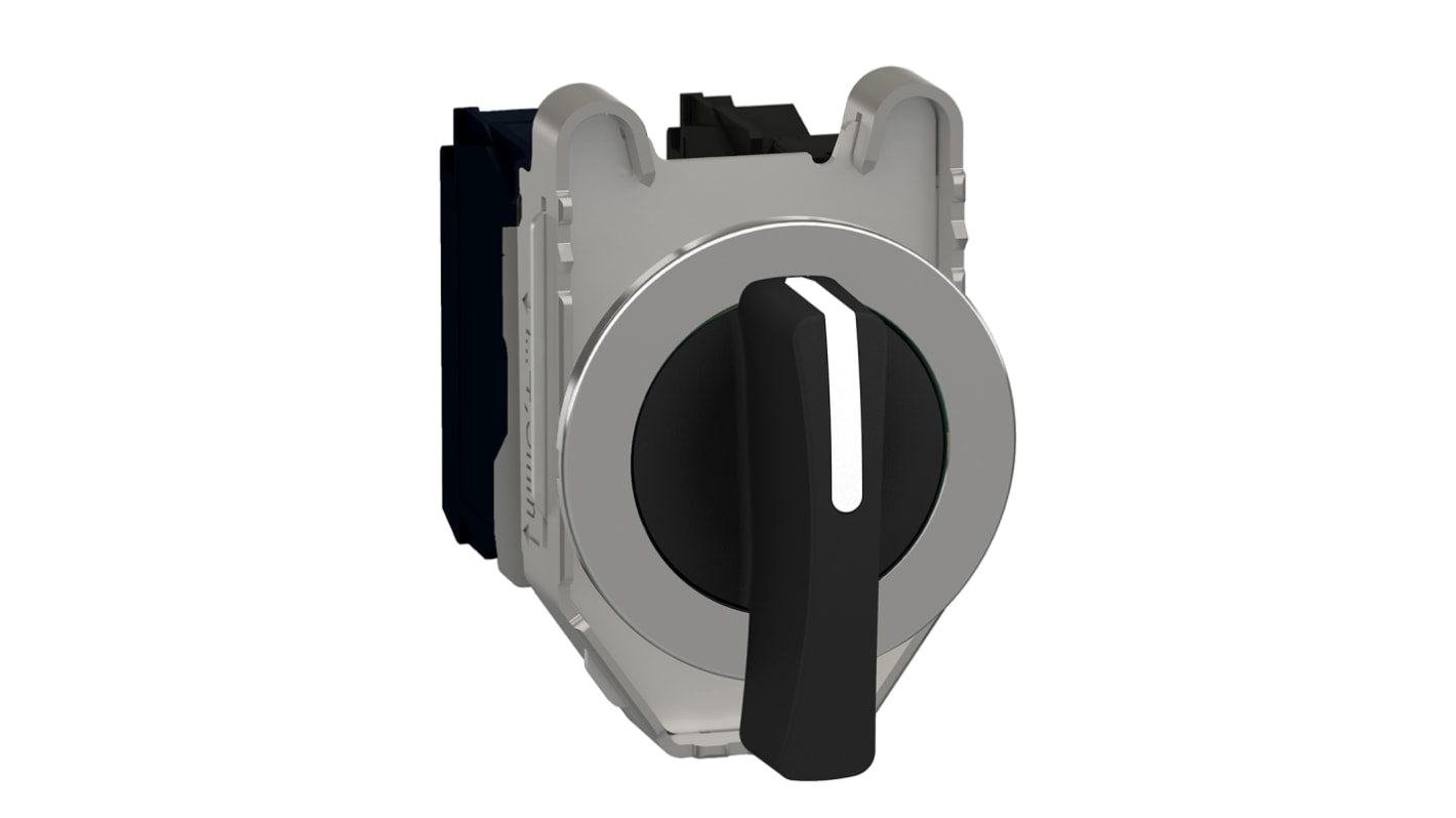 Selettore a 3 posizioni Schneider Electric XB4FJ53, montaggio a filo, diametro foro 30 mm, resistenza alle vibrazioni, corrente massima 6 A.
