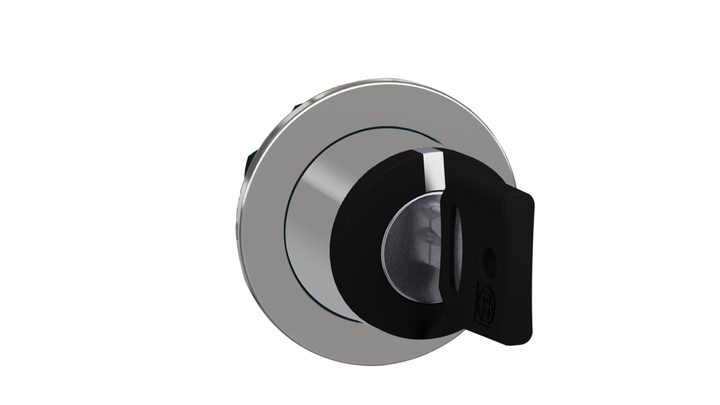 Testa selettore Schneider Electric ZB4FG7, 3 posizioni, IP66/IP67/IP69, attivazione a molla, diametro foro 30 mm.