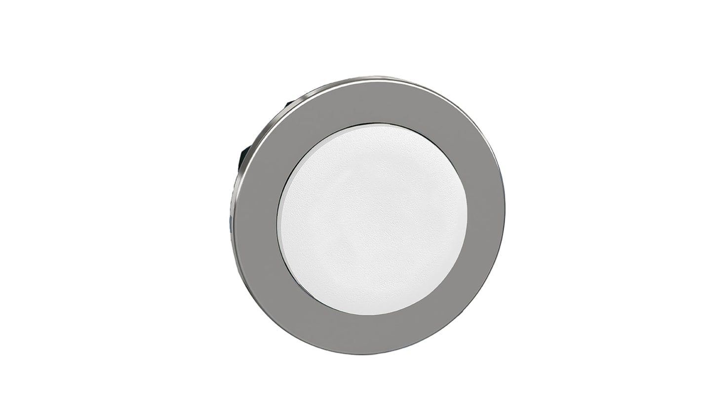 Attuatore pulsante rotondo Schneider Electric ZB4FH1, diametro 30 mm, bianco, protezione IP66/IP67/IP69K, per ambienti estremi.