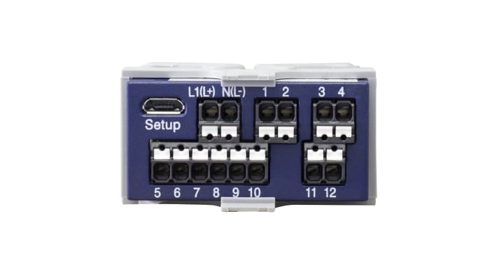 Jumo 701510/8-0000-25/000, indicatore digitale per monitoraggio di temperature e pressioni, con display LCD e interfaccia RS485.