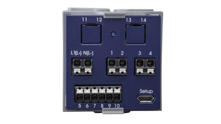 Indicatore digitale Jumo 701511/8-0000-23/000 per visualizzazione di temperature e pressioni, con funzioni di monitoraggio e interfaccia RS485.