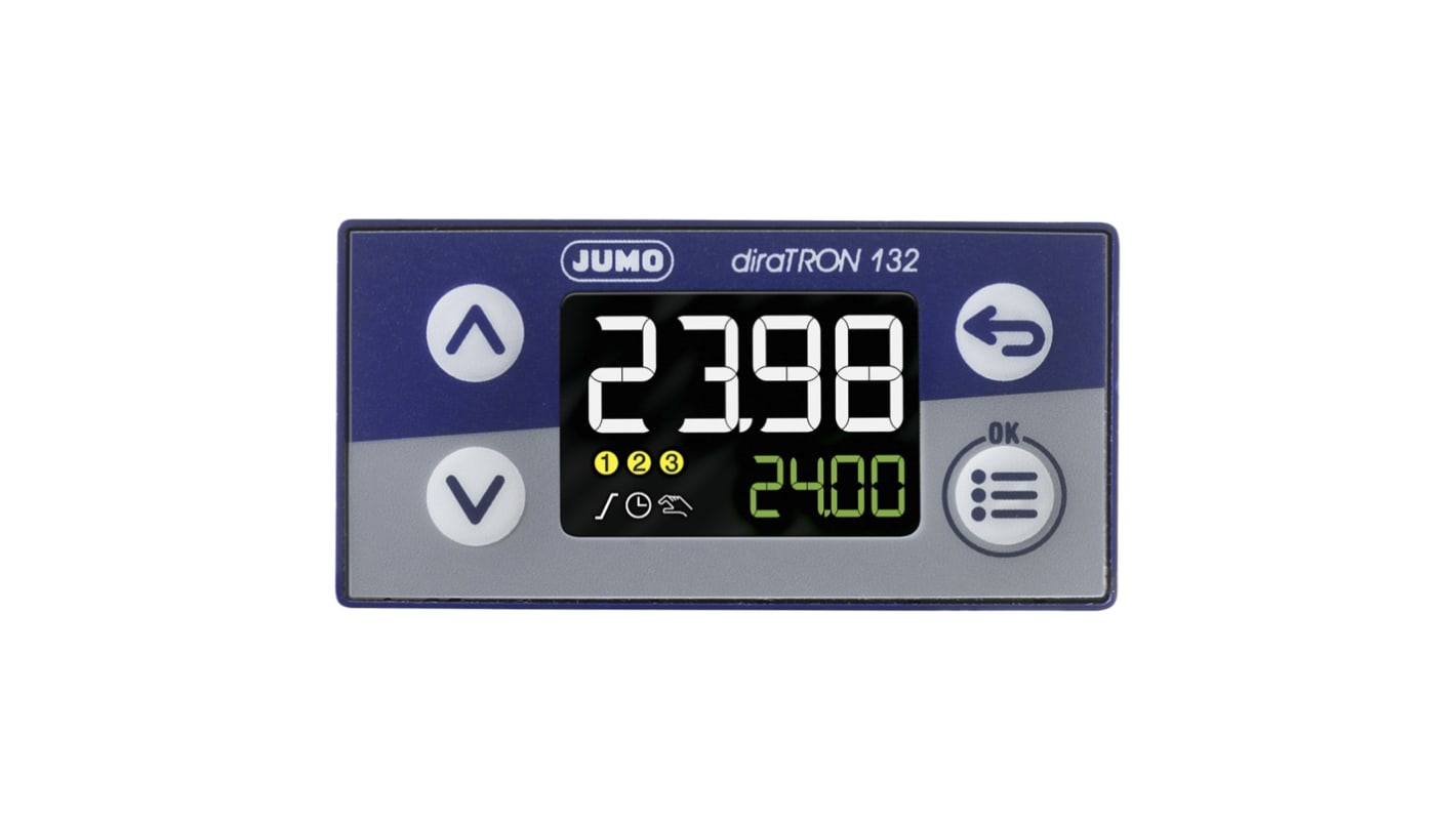 Jumo 702110/8-0000-23/000, termoregolatore PID diraTRON, 48 x 24 mm, montaggio a pannello, alimentazione 110-240 V c.a.