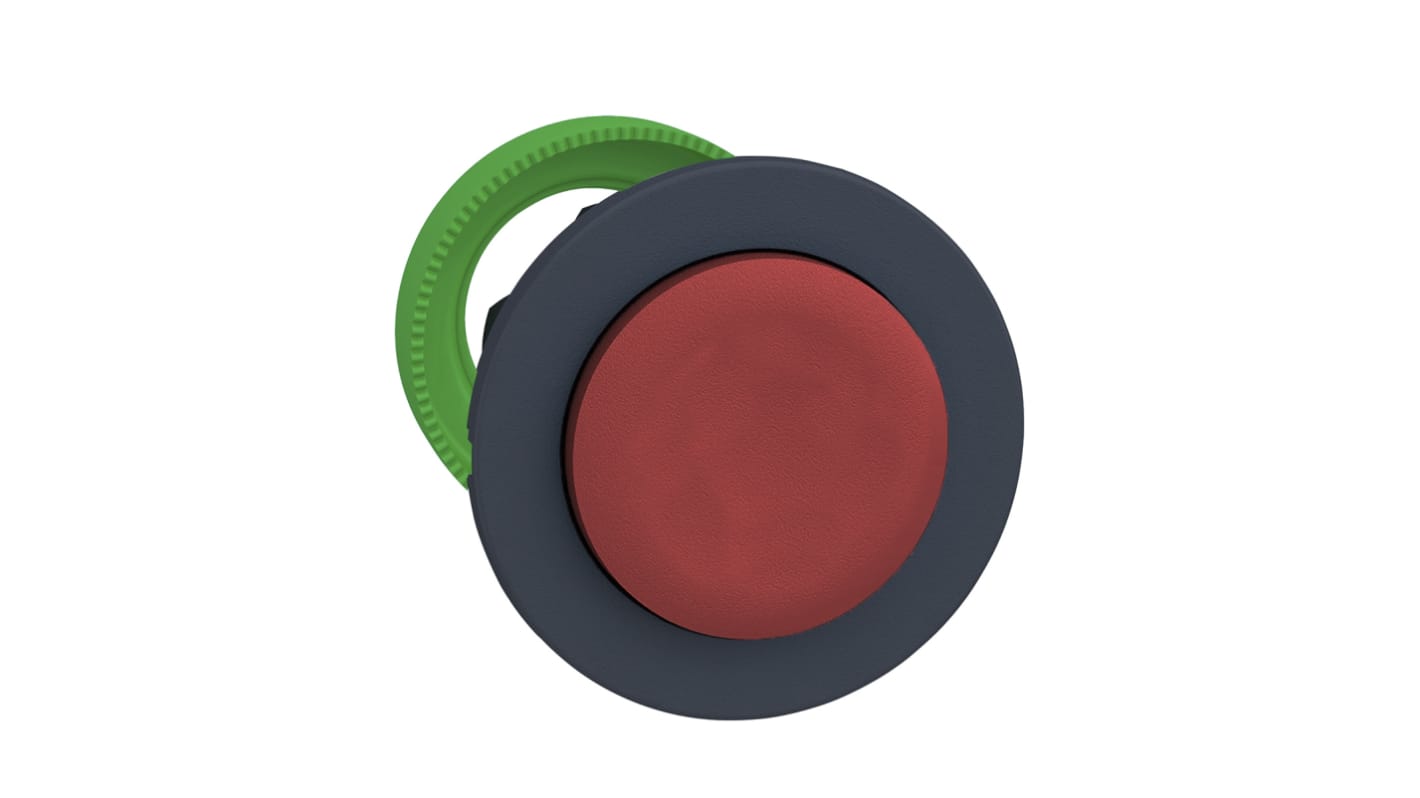 Attuatore pulsante rosso mantenuto ZB5 di Schneider Electric, diametro 36.5 mm, montaggio a incasso, protezione IP66/IP67/IP69K.