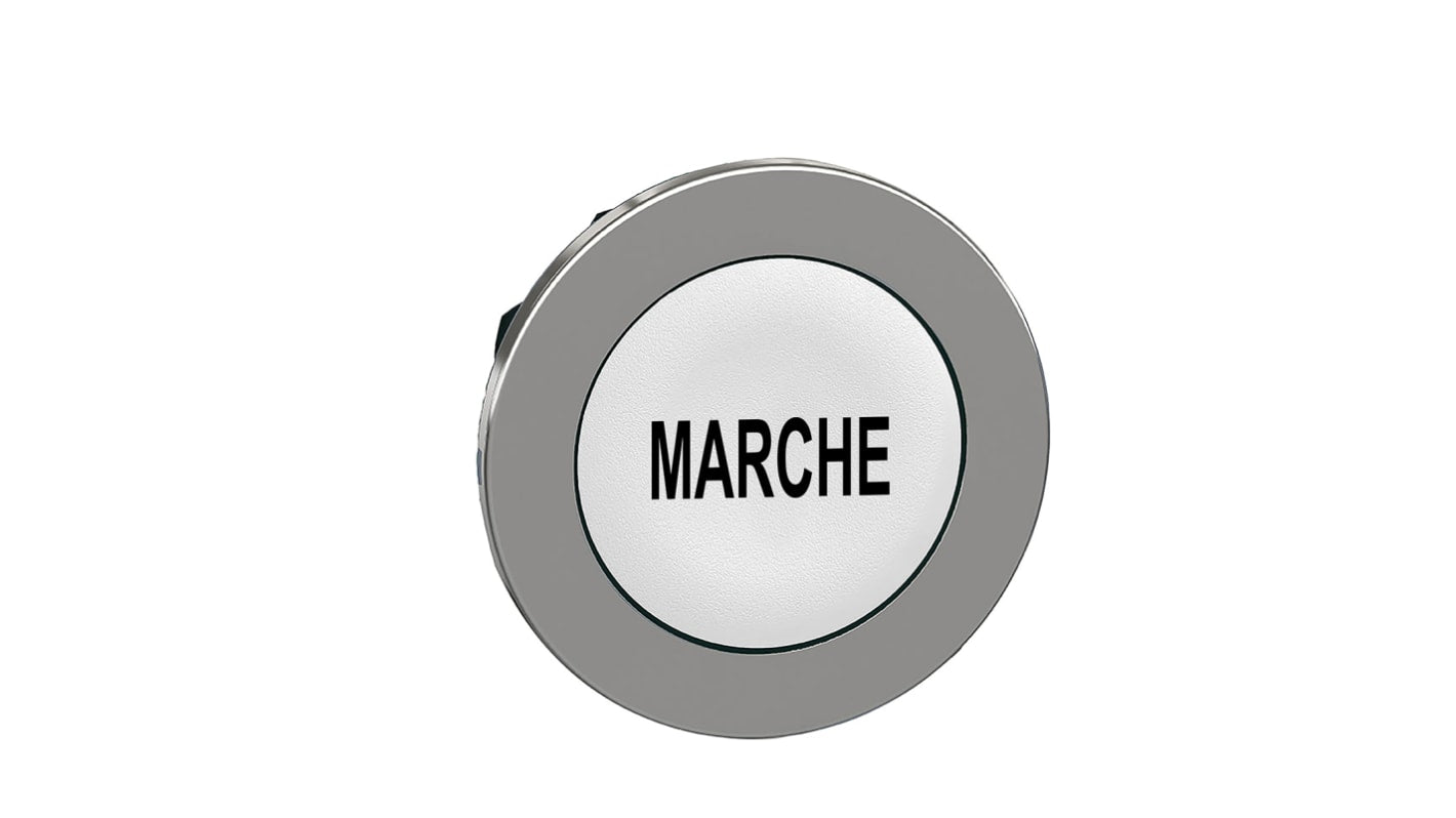 Attuatore pulsante instabile ZB4 di Schneider Electric, diametro foro 30mm, colore bianco, protezione IP66/IP67/IP69K.