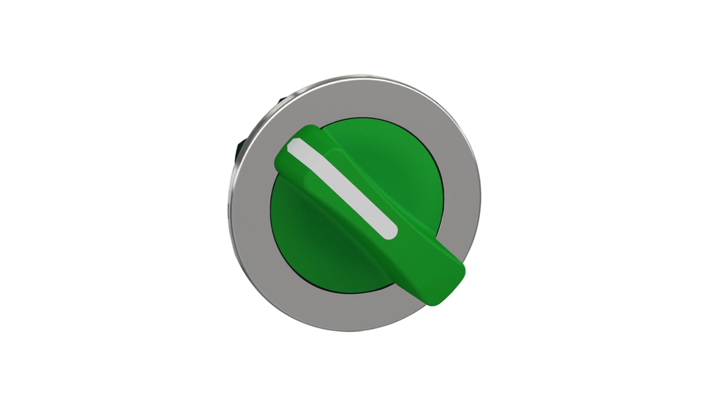 Selettore Schneider Electric ZB4FD203, 2 posizioni, diametro 30mm, colore verde, design modulare, protezione IP66/IP67/IP69.