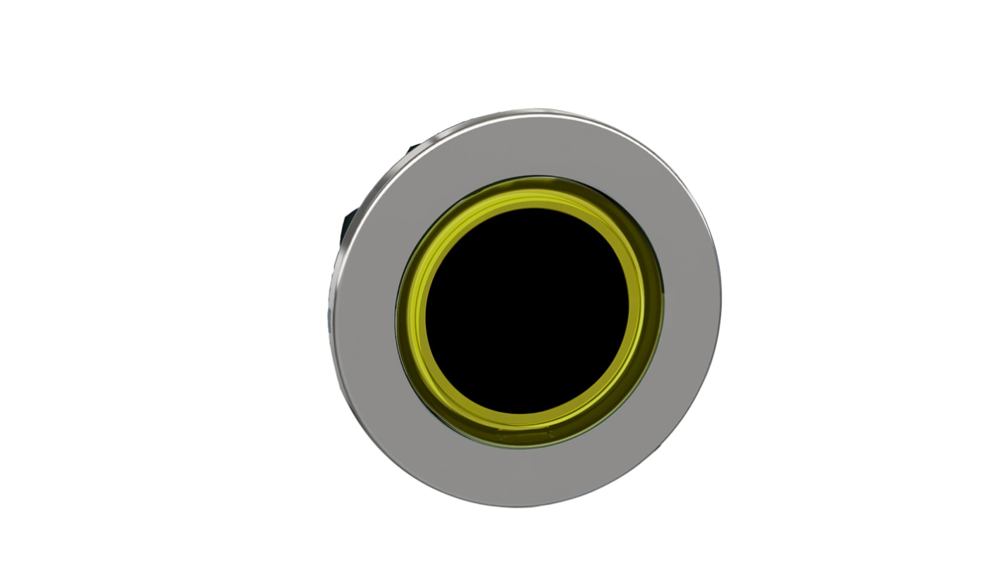 Attuatore pulsante illuminato giallo Schneider Electric ZB4FW983, montaggio a filo, diametro foro 30 mm, protezione IP66/IP67/IP69K.