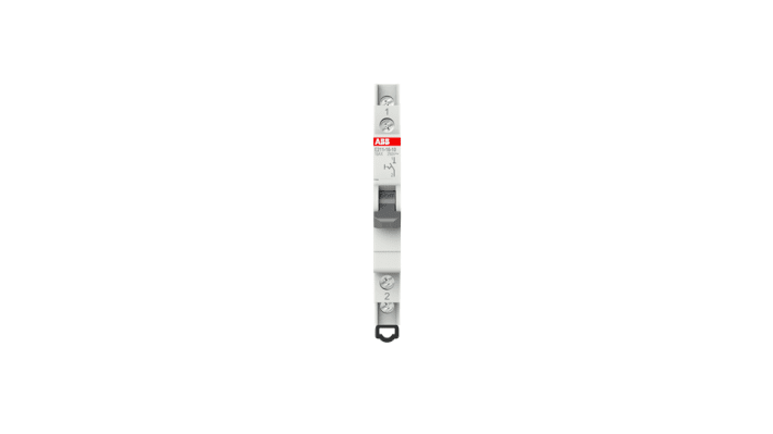 Interruttore ON/OFF 16A ABB, montaggio su guida DIN, dimensioni 93 x 9 x 85 mm, per sistemi di automazione e cablaggio.