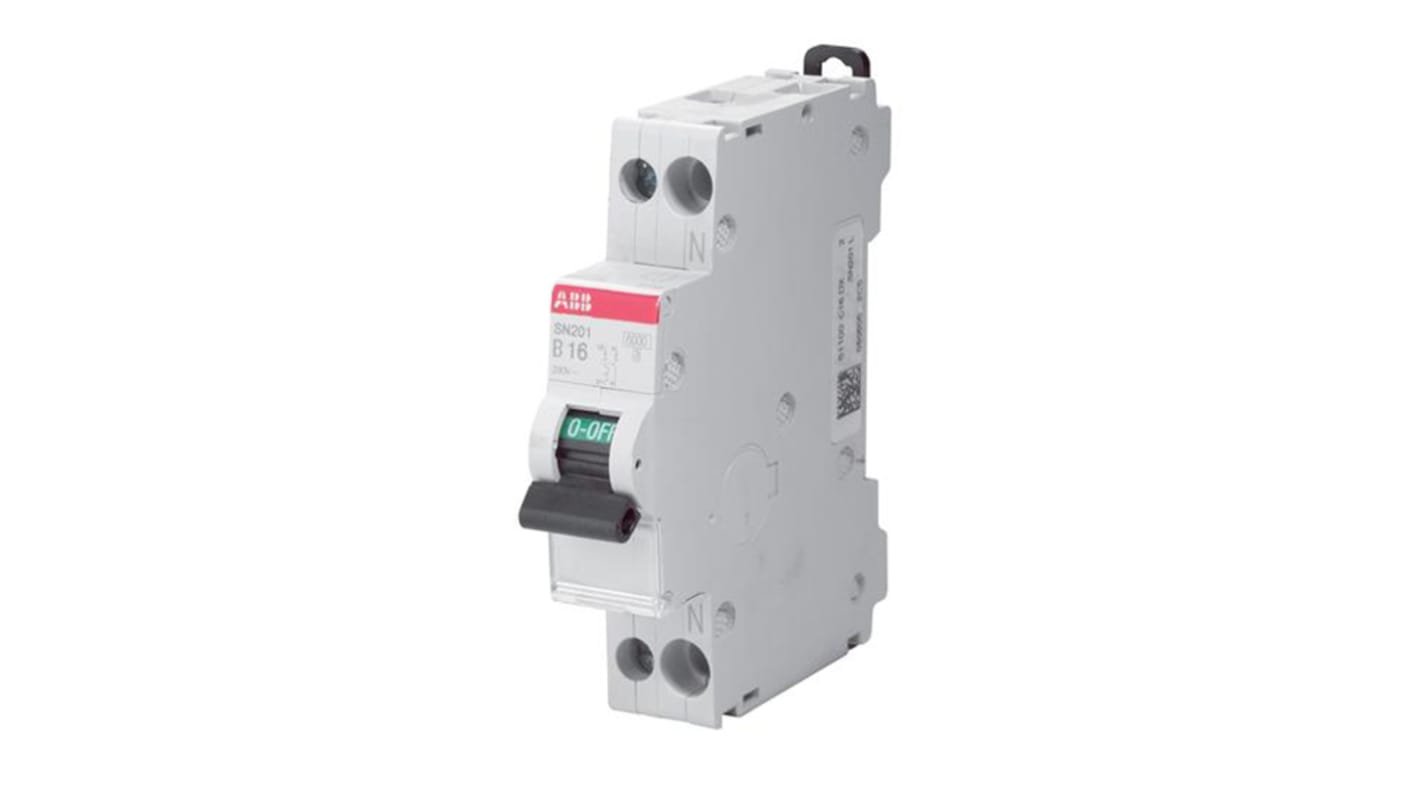 Interruttore magnetotermico ABB 470664, 1P+N, 20A, 230V, montaggio su guida DIN, dimensioni 69mm x 85mm.