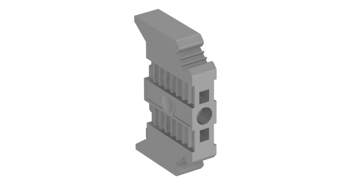 Controller di sicurezza Banner DIN-SC, montaggio DIN, progettato per applicazioni industriali, include clip e morsetto stabilizzatore.