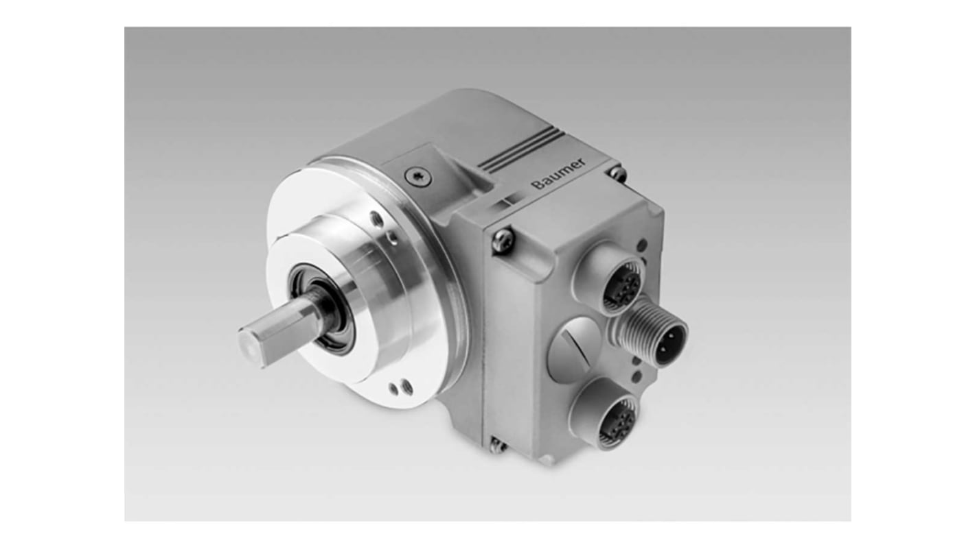 Encoder assoluto Baumer EAL580-SC0.5WPT.13160.A, 10 mm, risoluzione 18 bit, interfaccia PROFINET, IP65, -40 a +85 °C.