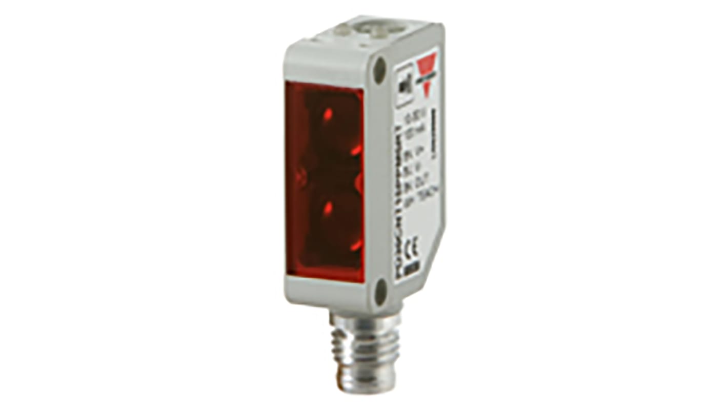 Sensore fotoelettrico Carlo Gavazzi PD30CNG02PPM5RT, miniaturizzato, rilevamento fino a 2 m, IP67, dimensioni 10 x 30 x 20 mm.