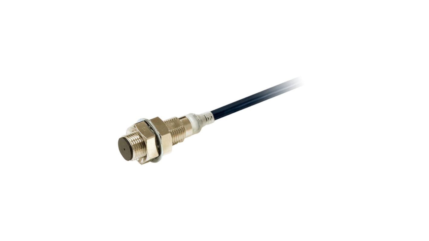 Omron E2E-X6B1T12 2M, sensore di prossimità cilindrico PNP, tecnologia induttiva, distanza di rilevamento 6 mm, IP67.