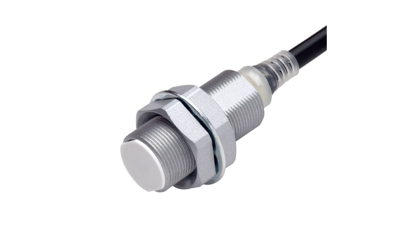 Omron E2EQ-X12B1T18 2M, sensore di prossimità cilindrico PNP M18, rilevamento 12 mm, alimentazione 10-30 V CC, IP67.