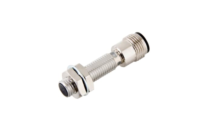 Sensore di prossimità cilindrico PNP Omron E2E-X2B1T8-M1, tecnologia induttiva, M8, gamma di rilevamento 2 mm, IP67.
