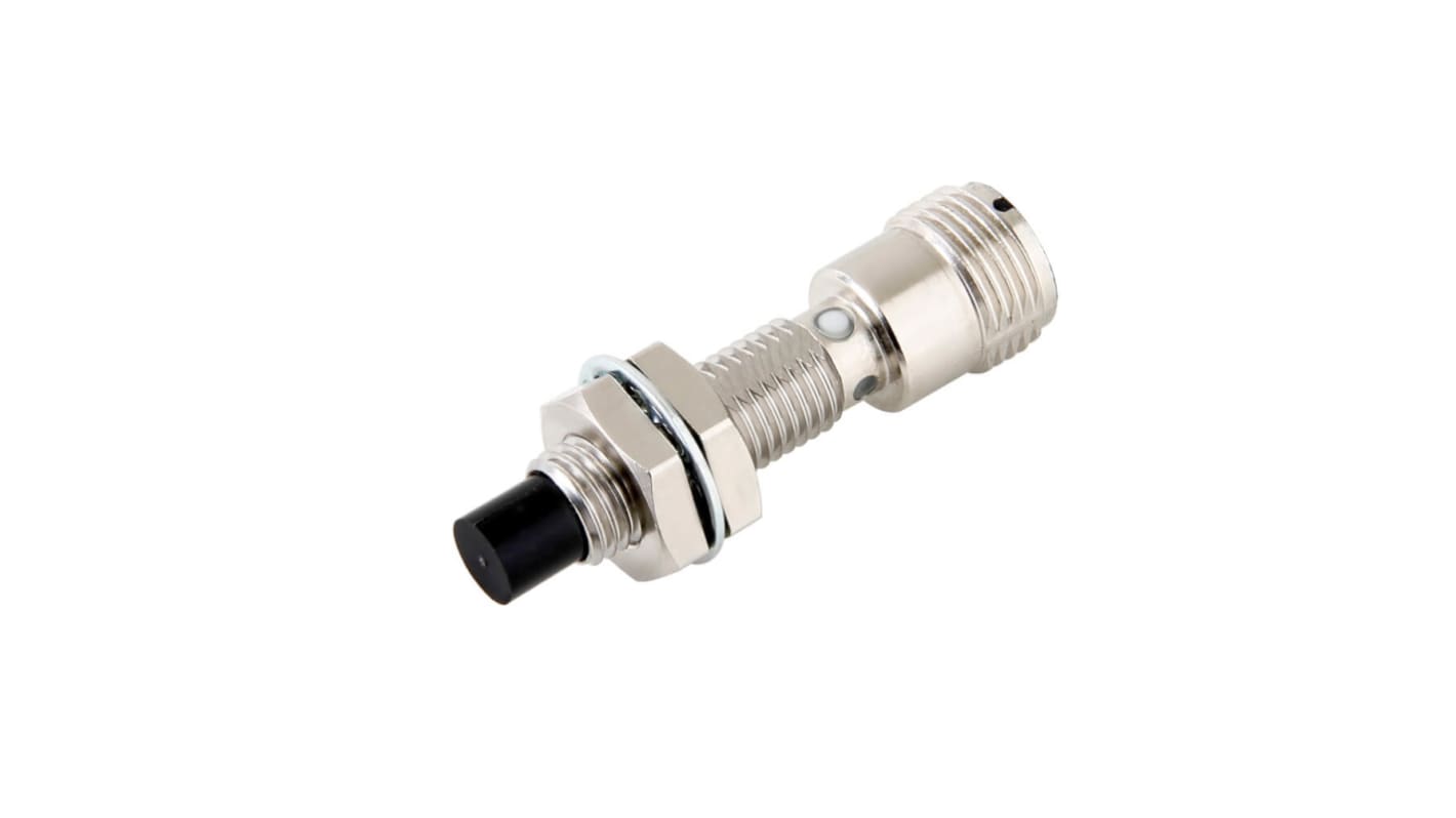 Omron E2E-X8MB1T8-M1, sensore di prossimità cilindrico PNP, tecnologia induttiva, gamma di rilevamento 8 mm, IP67.