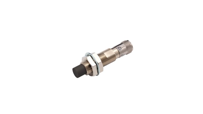 Omron E2E-X8MB1T12-M1, sensore di prossimità cilindrico PNP M12, rilevamento 8 mm, IP67, alimentazione 10-30 V CC.