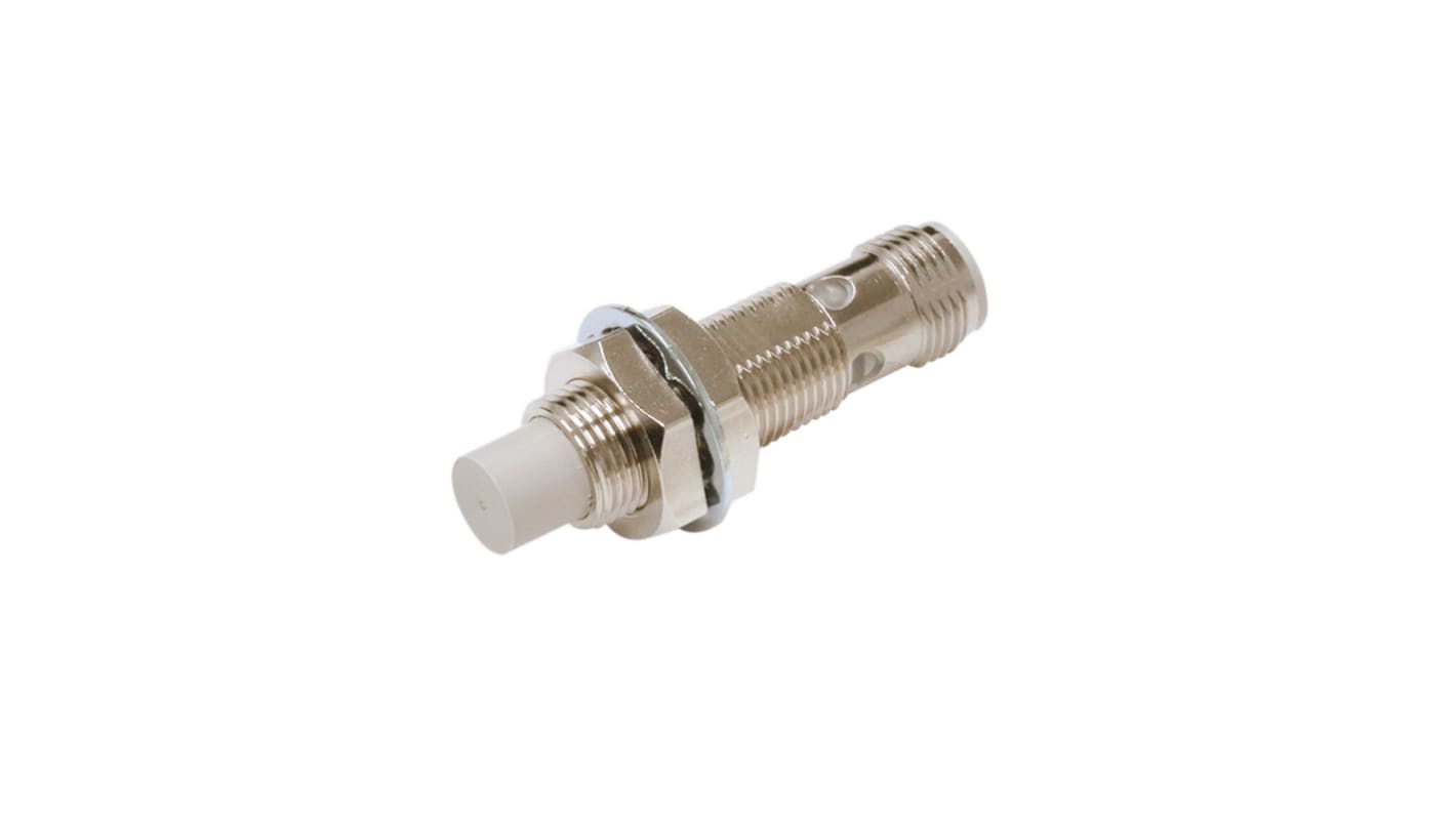 Omron E2E-X10MB1T12-M1, sensore di prossimità cilindrico PNP M12, rilevamento 10 mm, IP67, alimentazione 10-30 V CC.
