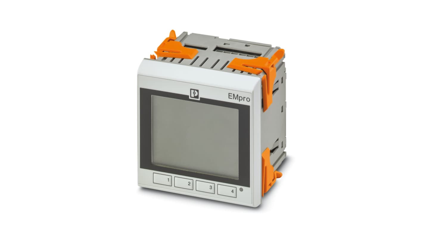 Phoenix Contact 2907945, contatore di energia EMpro 3 fasi, misurazione fino a 20000 A, interfaccia Modbus/TCP, display LCD.
