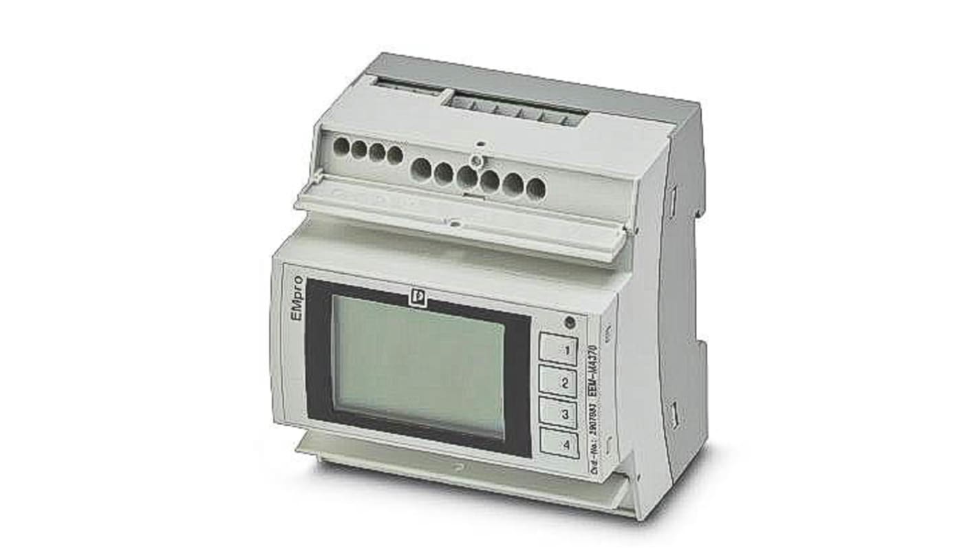 Phoenix Contact 2907983, contatore di energia trifase EMpro, misurazione fino a 20000 A, interfaccia Modbus/TCP, 64 mm di profondità.