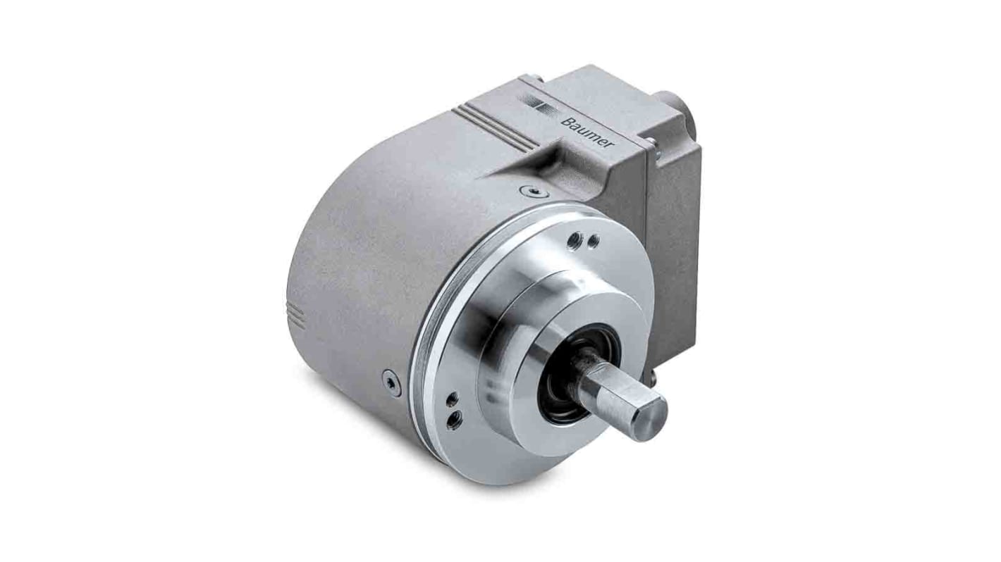 Encoder assoluto Baumer EAL580-SC0.5WEC.18130.A, albero pieno 10mm, risoluzione 18 bit, interfaccia EtherCAT, IP65.