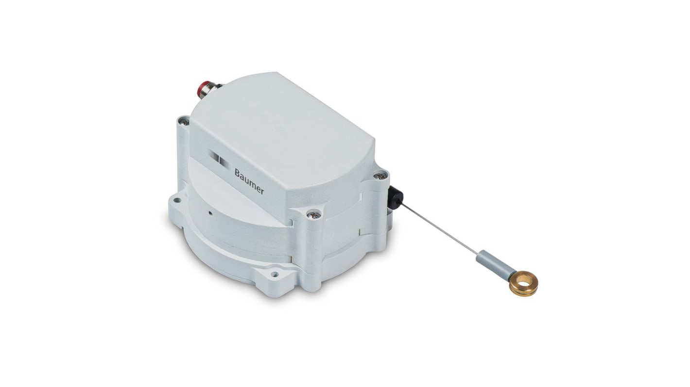 Trasduttore lineare Baumer GCA5-PM047.RAN.V60.A, interfaccia analogica, grado di protezione IP67, lunghezza 2,3 m o 4,7 m.