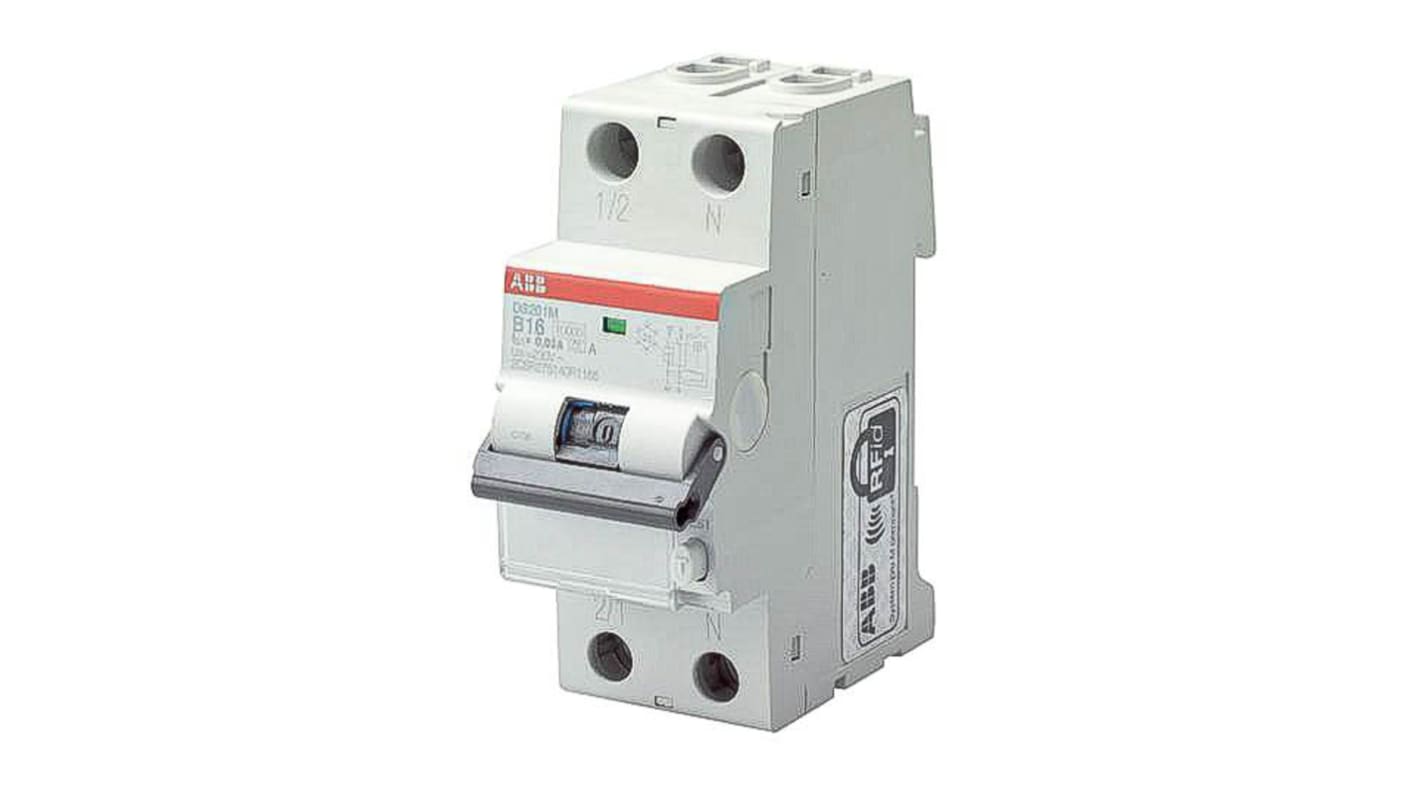 Interruttore automatico ABB 471012, monofase 1P+N, 10A, 230-240V, protezione da sovraccarichi e cortocircuiti, dimensioni 80x60x30mm.