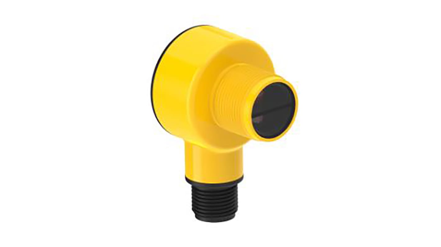 Sensore fotoelettrico cilindrico Banner T18-2VPFF30, rilevamento 30 mm, uscita PNP, grado di protezione IP67/IP68/IP69K.