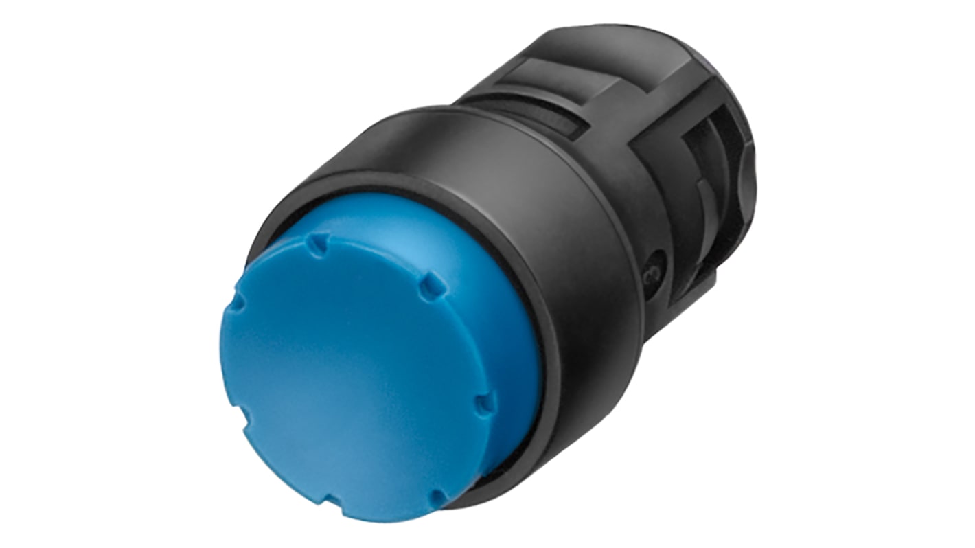 Pulsante rotondo Siemens 3SB2000-0LB01, diametro 16 mm, nero, tipo sollevato, protezione IP65, terminale a vite.