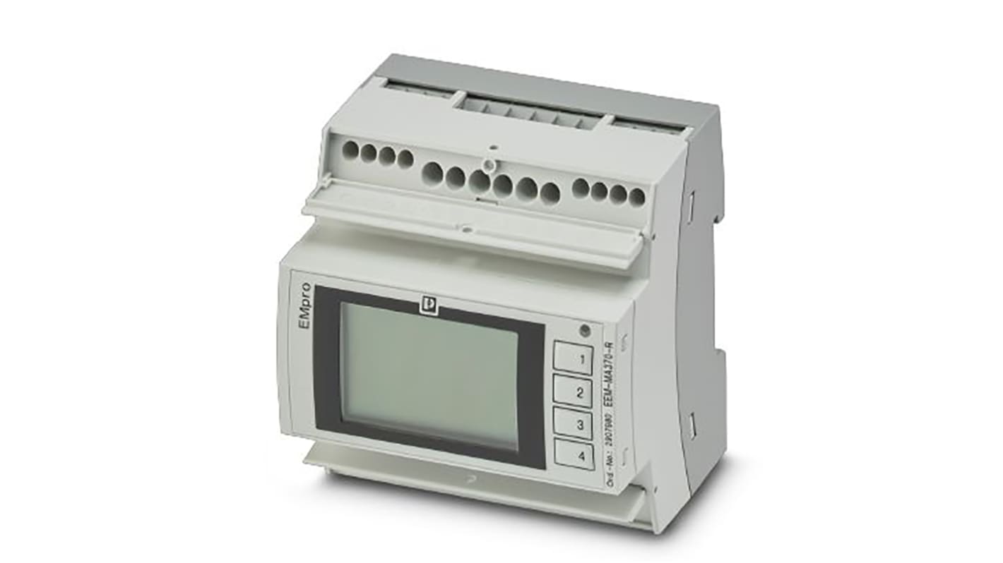 Phoenix Contact 2907980, contatore di energia EMpro 2-3 fasi, misurazione fino a 690 V, corrente 1-20000 A, display LCD.