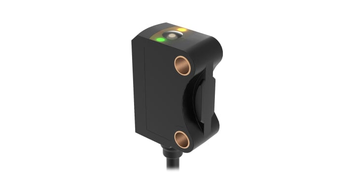 Sensore fotoelettrico a retroriflessione Banner VS8EAPLP, rilevamento 100 mm - 1,6 m, uscita PNP, grado di protezione IP67.