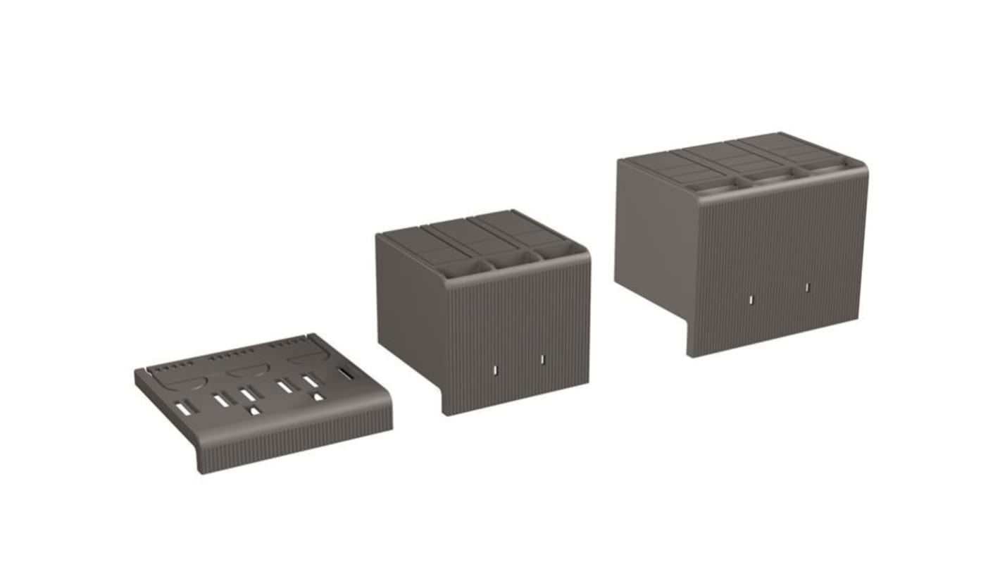 Coperchio ABB 66668 per terminali alti a tre poli, confezione da 2 pezzi, compatibile con XT3 tripolare.