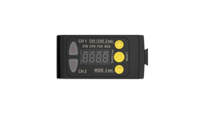 Sensore fotoelettrico rettangolare Banner Q5XKLAF2000-Q8, rilevamento 95-2000 mm, uscita PNP/NPN, IP67, alimentazione 10-30 V c.c.