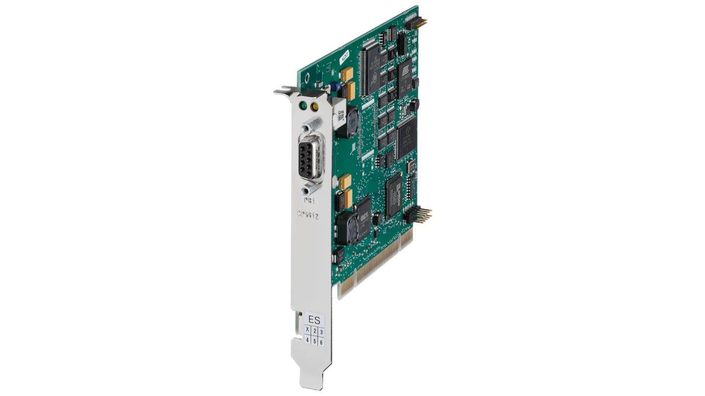Modulo di espansione PLC Siemens 6GK1561-2AA00, interfaccia RS485, montaggio PCI, dimensioni 18 x 66 x 107 mm.