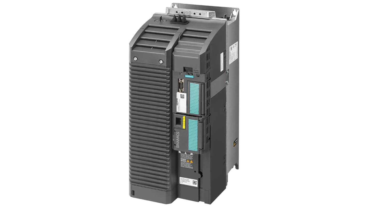 Inverter Siemens 6SL32101KE270UF1, 3 fasi, 37 kW, montaggio a pannello, dimensioni 196 x 100 x 225,4 mm, IP20.