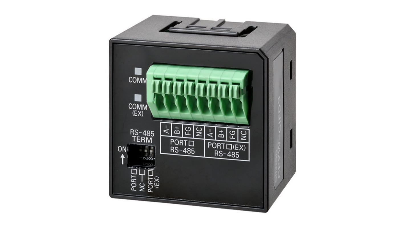 Modulo di espansione PLC Omron CP2W-CIFD3, con due porte Ethernet e supporto per tre porte seriali. Temperatura operativa -20 a 60 °C.